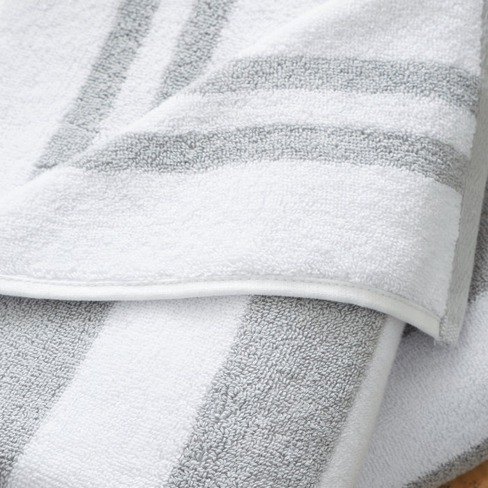 Bianca Reversible Stripe Jacquard 600gsm 100% cotton Towel Grey