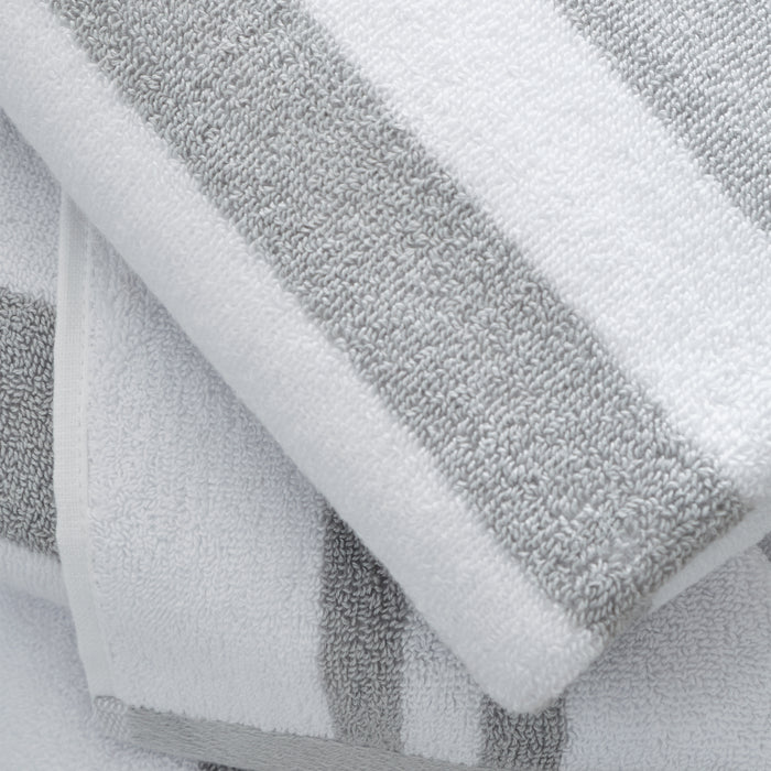 Bianca Reversible Stripe Jacquard 600gsm 100% cotton Towel Grey