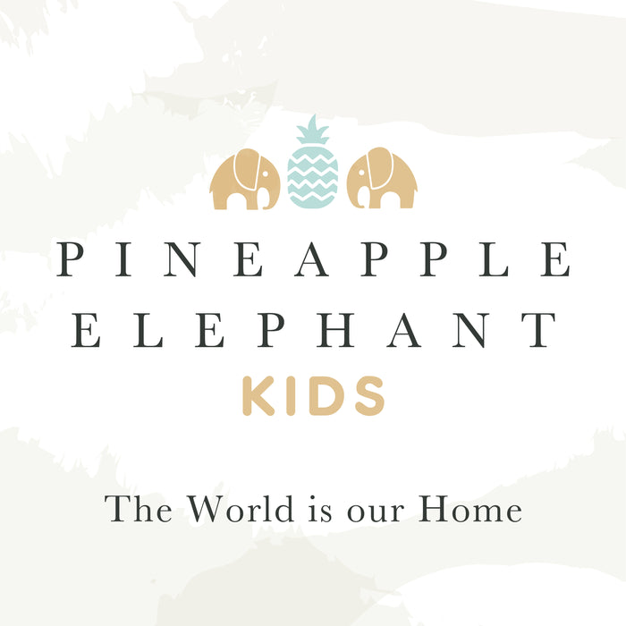 Pineapple Elephant Kids Bedding Khari Animals Cotton Duvet Set Cream