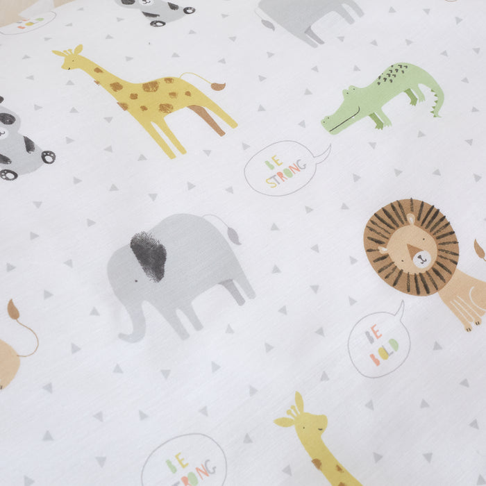 Catherine Lansfield Roarsome Animals Kids Duvet Cover Set Natural